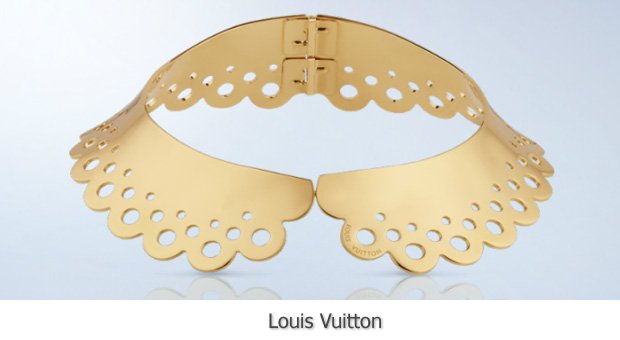 Золотой накладной воротник от Луи Виттон