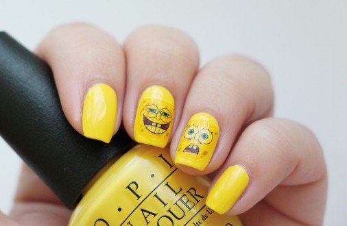 Желтый рисунок Спанч Боба