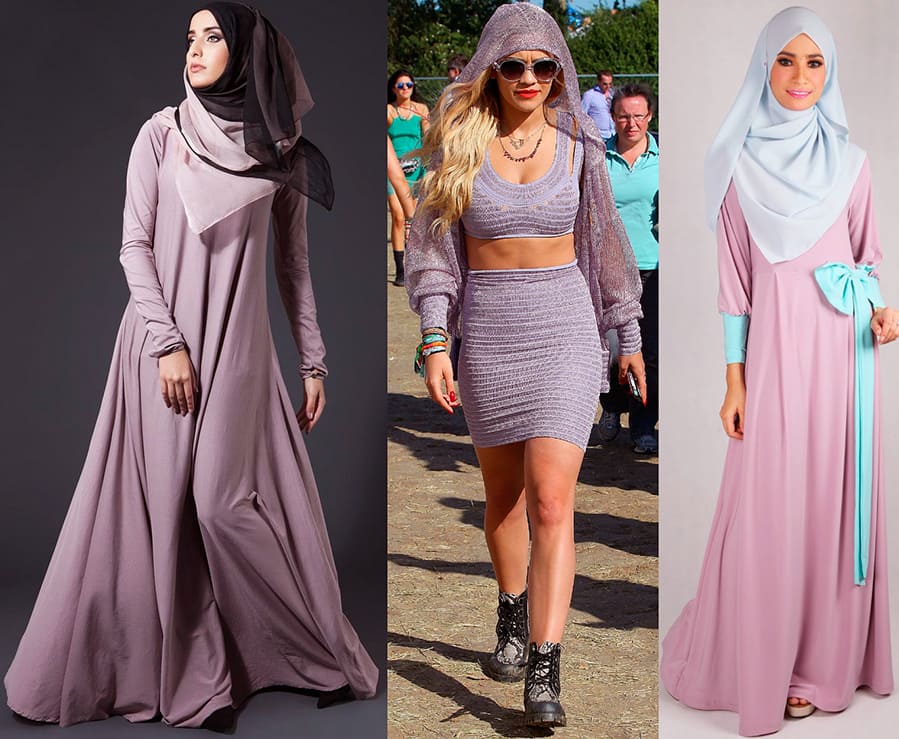 Лиловый цвет в одежде