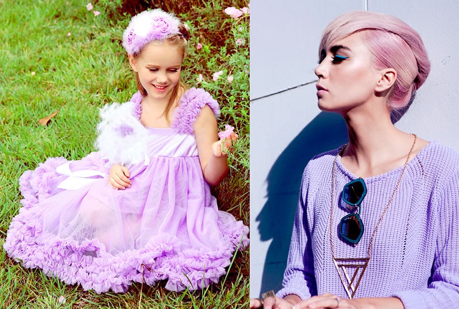 Лиловый цвет в одежде