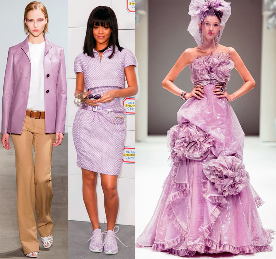 С чем сочетать лиловую одежду