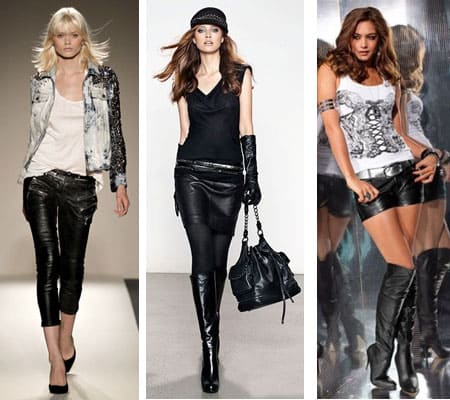 Байкерский стиль 30+ Как прогнозируется большинством ведущих дизайнеров, куртки в стиле "косухи" только начинают входить в моду, и будут ещё долгое время пользоваться бешеной популярностью. Эта тенденция коснётся не только молодое поколение. Это обусловлено не только стильности самой "косухи", но и великолепной сочетаемостью с различными направлениями стилей. У тебя могут возникнуть опасения, что наряд будет излишне жёстким или даже агрессивным для твоего образа. Тогда следует испробовать вариант сочетания куртки с лёгкой блузой или струящейся юбкой. Как вариант попробуй для эксперимента сочетания одеть нежное и романтичное платье. В этом ансамбле ты будешь выглядеть интригующе привлекательно и весьма оригинально. Дизайнеры предлагают так же обратить внимание в новом сезоне и на кожаные штаны.