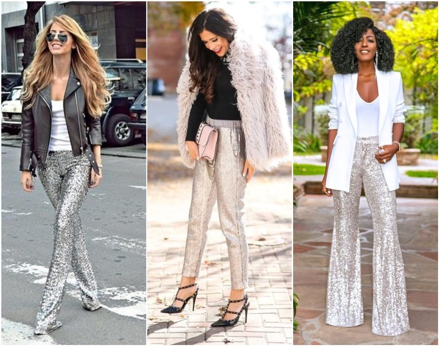 Брюки с пайетками
