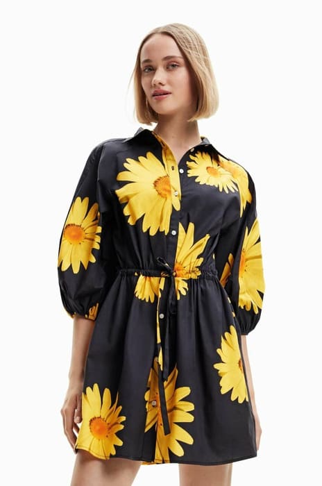 Платье рубашка с цветочным принтом