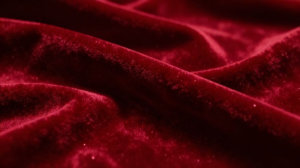 Текстура красного бархата, символизирующая глубину и чувственность