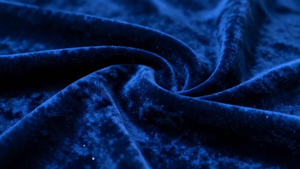Текстуры синего бархата и атласа, напоминающие океанские глубины