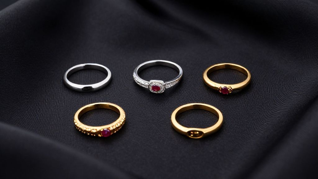 Современные кольца с рубинами и бриллиантами в золотой оправе
