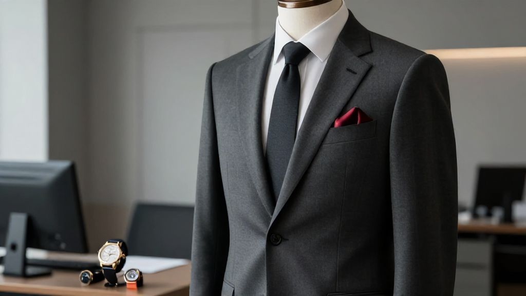 Деловой костюм с красным акцентом для успешного прохождения интервью