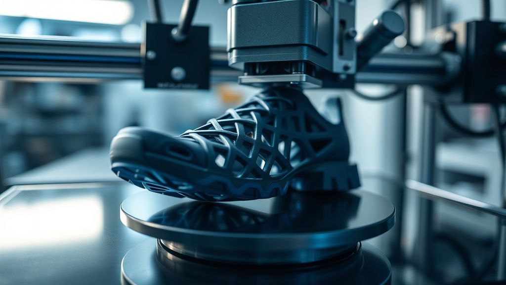 Процесс 3D-печати обуви из инновационных материалов