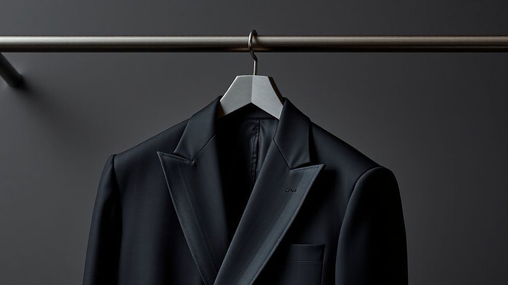 Черный мужской фрак для торжественных мероприятий с шелковыми лацканами